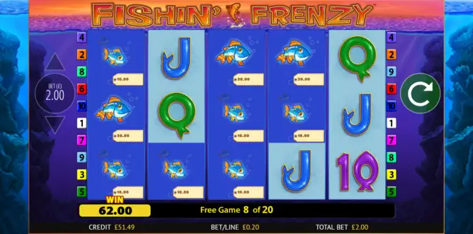 Fishin Frenzy Slot — gameplay screenshot